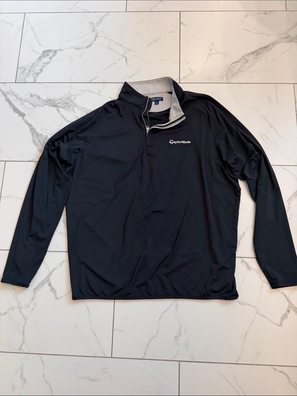 Peter Millar Crown Crafted Men's Stealth Performance 1/4-Zip w/ TaylorMade Logo